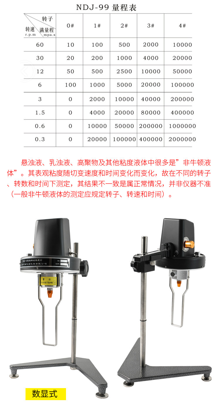 Вискозиметр 旋转粘度计上海叶拓数显ndj-5s.8s涂料测试仪实验室指针黏度计