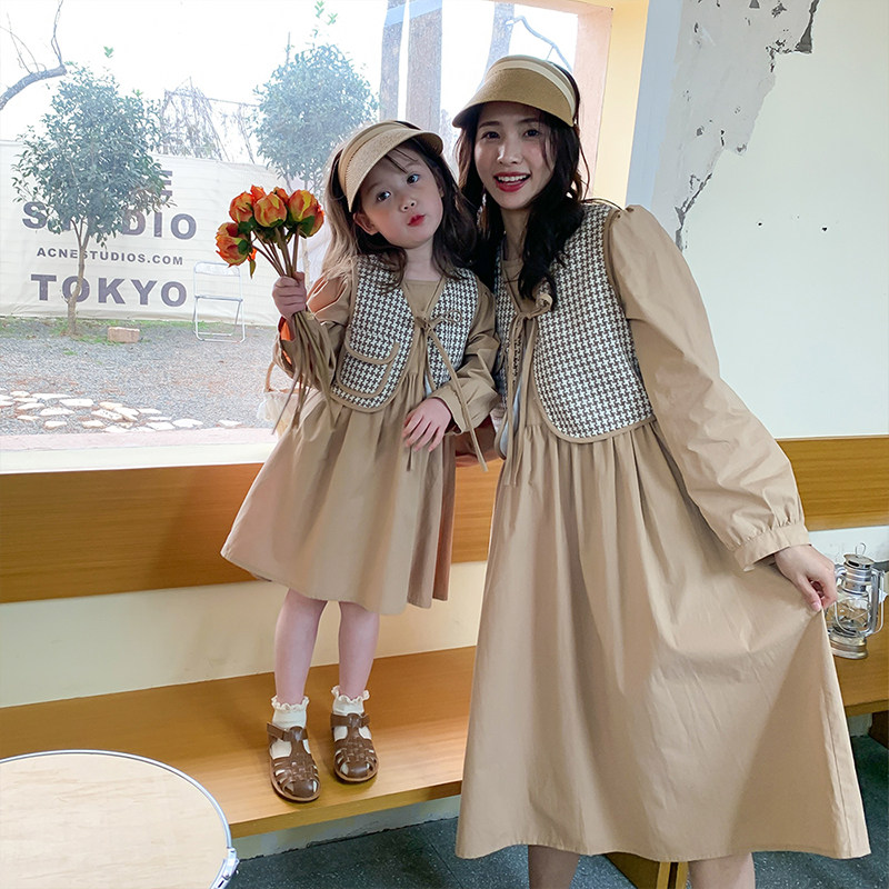 Pro-Sub-Spring Loaded Mother Woman Dress Pure Cotton Machia Dress Suit Foreign Pie 2022 New Tidal Spring Autumn Han Edition Dress