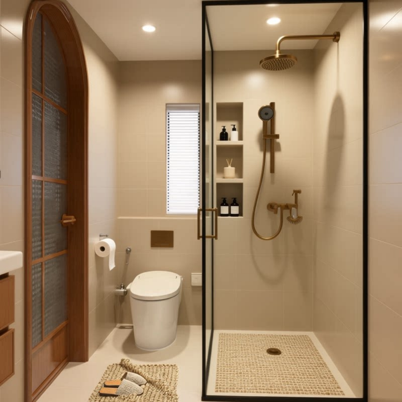 Wabi-Sabi Style Bathroom Full-Body Matte Wall Tiles, Soft Light Cream-Colored Micro-Cement Tiles for Toilet, Kitchen, and Bathroom Floor Tiles