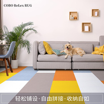 Living room days Department of glue-free splicing Tetris carpets Home Childrens room Bedrooms full of self-priming eco-friendly cushion carpets