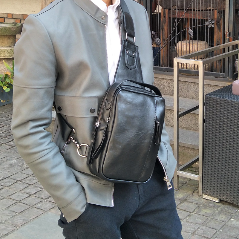 borggens chest bag men's tide brand small bag new fashion shoulder bag casual chest backpack business messenger bag