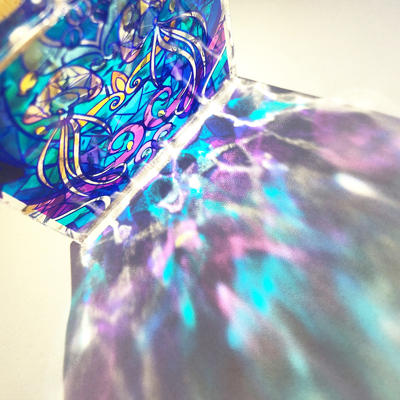 【Deep Sea Light】Marine Animal Cultural and Creative Products Jellyfish Stained Glass Keychain Corrugated Board Pendant Original Design 【Deep Sea Light】Marine Animal Cultural and Creative Products Jellyfish Stained Glass Keychain Corrugated Board Pendant Original Design