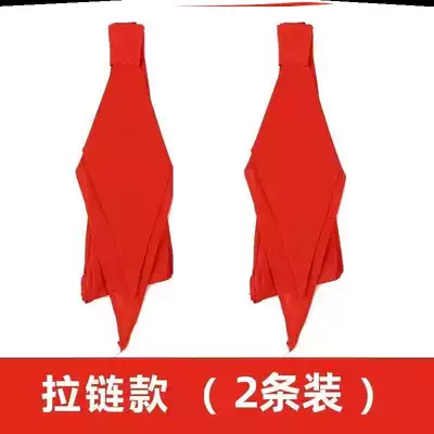 Red scarf Primary School students cotton high-grade free knots easy to pull zippered red scarf cotton cloth red scarf does not fall