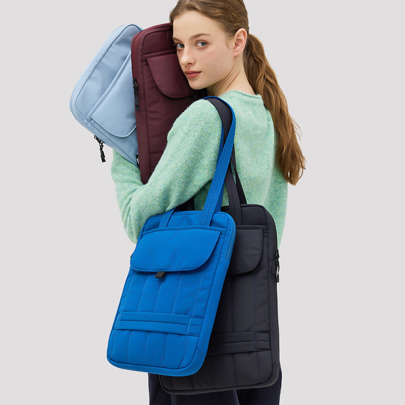 MYEDITION ショルダーバッグ オリジナル 多目的トートバッグ シンプル 通勤 iPad保護バッグ ノートパソコンバッグ