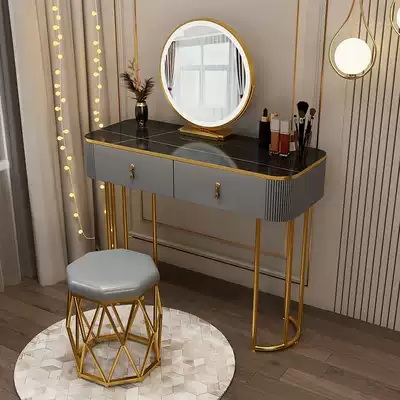 Light luxury dressing table bedroom modern minimalist small apartment makeup Taipei European Net red ins style Senior makeup table