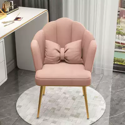 Nordic makeup stool light luxury makeup table Net red backrest chair Girls cute bedroom modern simple ins style