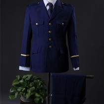 New firefighting spring and autumn uniforms mens and womens jackets flame blue winter uniforms suit suit dress suit