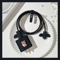 20w data cable protective cover Apple 12 mobile phone charger cable soft silicone anti-break 11pro cartoon winding rope