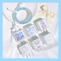 Apple 12 charger protective sleeve 13promax data wire protection cord phone special charger anti-snapping headphone winding theorizer iphone11 quick filling cartoon transparent shell protective head 20