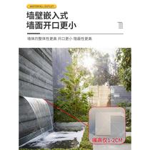 Guangdong waterfall outlet garden stainless steel courtyard artificial water curtain wall water curtain outlet sink water feature wall stack
