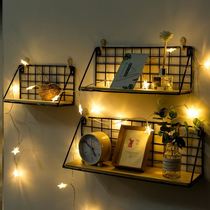 Wall shelf no scar nail non-punching rack dormitory bedroom wall wall hanging basket artifact wall storage rack