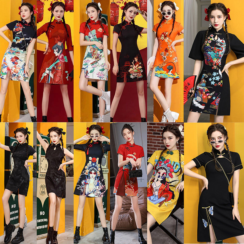 National Tide Qipao 2023 New Improved Women's Autumn Winter Little Sub Young new Chinese style Chinese wind women's clothing Fried Street-Taobao