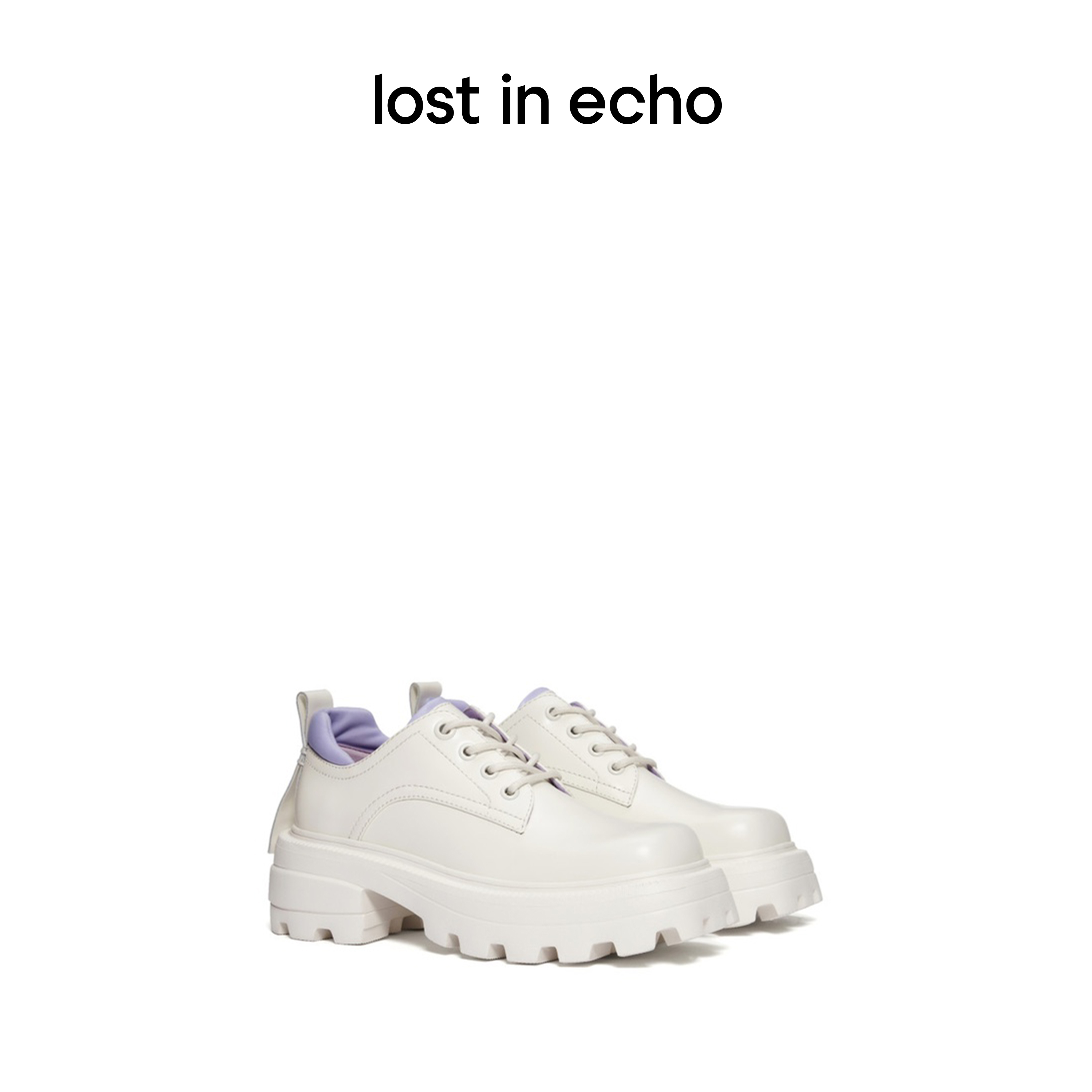 losst in Echo Spring Original Neutral Lace Suit Single Shoe Shallow square head High heel small leather shoes