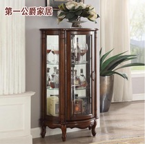 Eurostyle American Vintage Villa Furnishings Jane Beauty Pure Solid Wood FW92-17 Single Door Wine Cabinet Dining Side Cabinet Promotion 2888