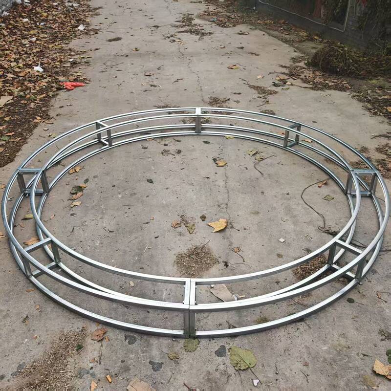 New Wedding Props Iron Art Galvanized Double-Layer Circular Truss Round Chinese-Style Decorative Truss Hanging Ring Ceiling Garland