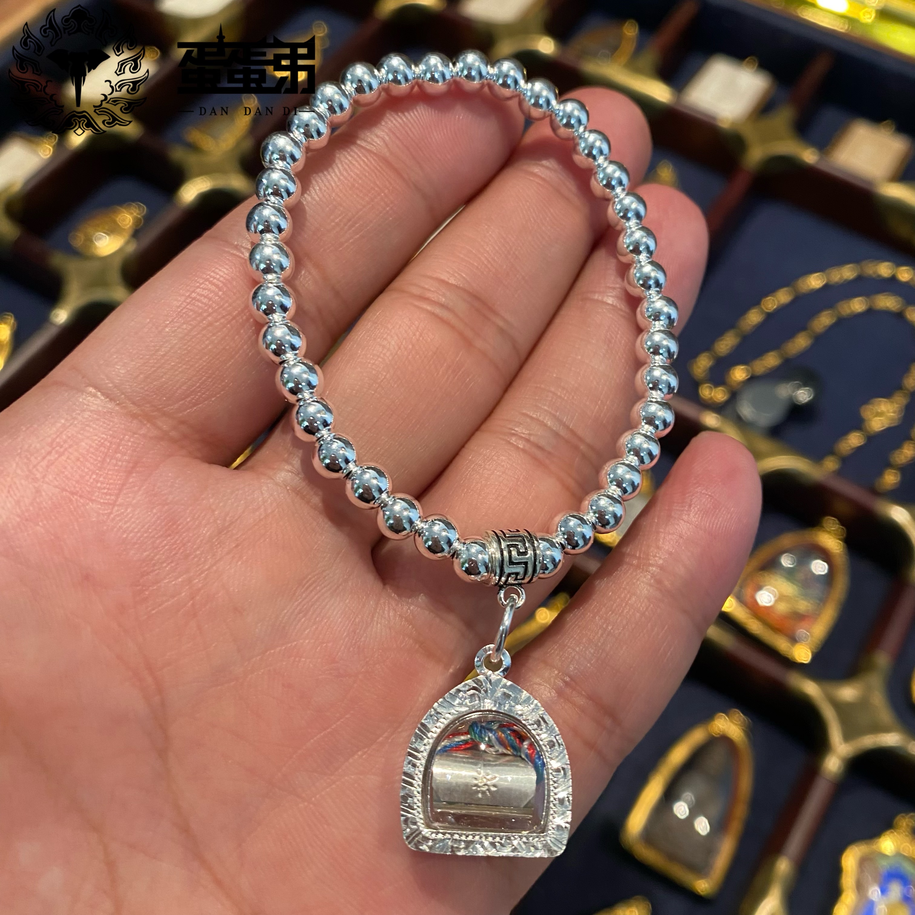 Egg brethren thai buddhist mahasu lassa no shortage of hand chain tubes heart-shaped round taysilver shell-Taobao