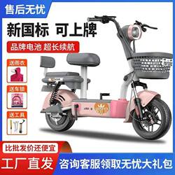 2024 new electric bicycle, fashionable, small, new national standard, brandable electric bicycle battery 48 lithium battery for women's transportation