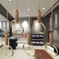 Ring fixed clothes hanger gold hanging ring hanging wardrobe window ceiling hanging hook clothing store wire rope wall chain