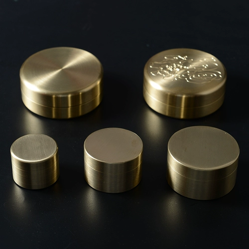 Маленькая латунная портативная система хранения для путешествий, чай Пуэр, коробка для хранения, пепельница