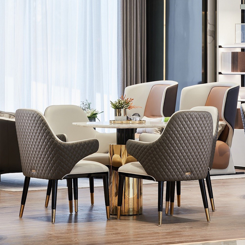 Leisure Club Negotiates Tables and Chairs Light Luxury Minimal Sample House Display Center Hotel Lobby Exhibition Hall Beauty Salon Reception Area Chair Customization