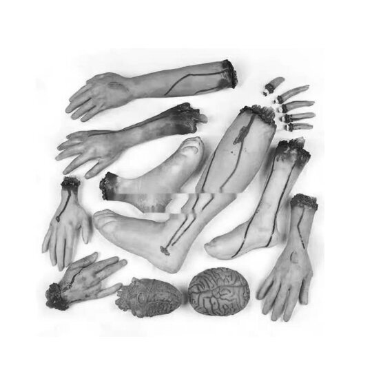 Halloween Horror Movies and Tv Series Haunted House Escape Room Prosthetic Limbs, Limbs, Hands, Feet, Heart, Liver, Lungs, Stomach, Ears, Organ Props