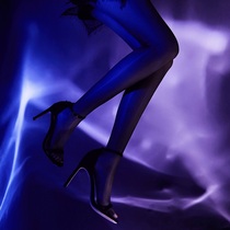 Ayborn Silk Slip (Premiere) Oil Bright Seamless Crotch Wire Slip Oil Light Open Crotch Tandem Pants Ultra-thin Black Silk Stockings