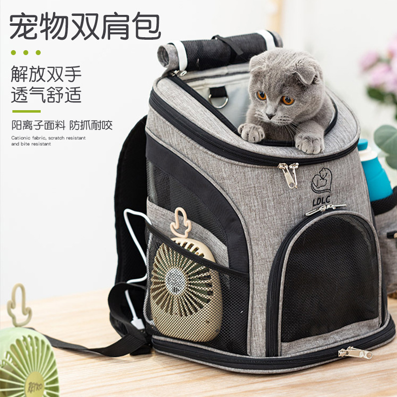 Luxury pet bag go out portable backpack teddy bear puppy travel backpack foldable breathable cat bag
