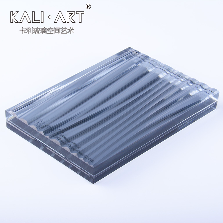 Fluted glass art carving car flower color laminated glass laminated glass glass screen partition