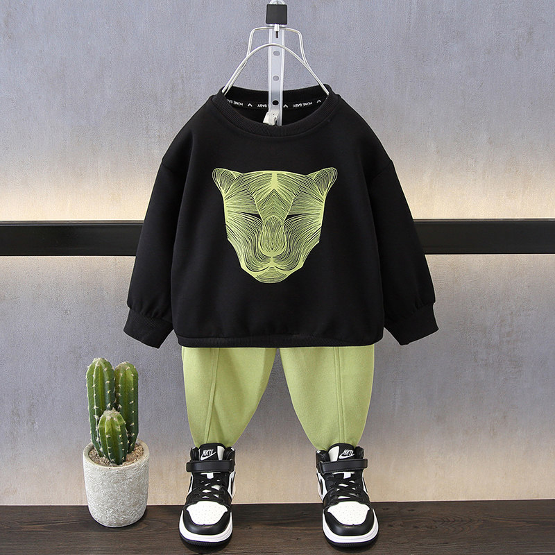 Boy suit Spring and autumn season 2024 new small and small children's bottling cool handsome children boy baby Wei pants-Taobao