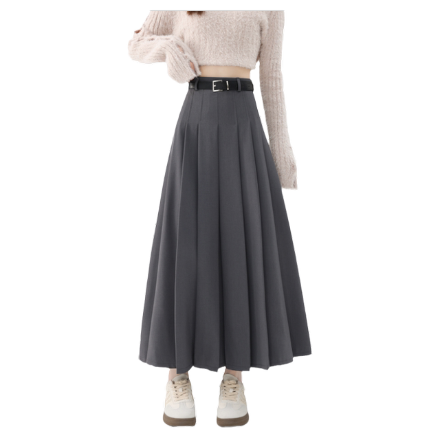 Gray skirt for women 2024 spring and autumn summer new style