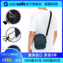 Pacsafe mens small shoulder bag Outdoor business casual texture wear-resistant travel small backpack anti-theft shoulder bag