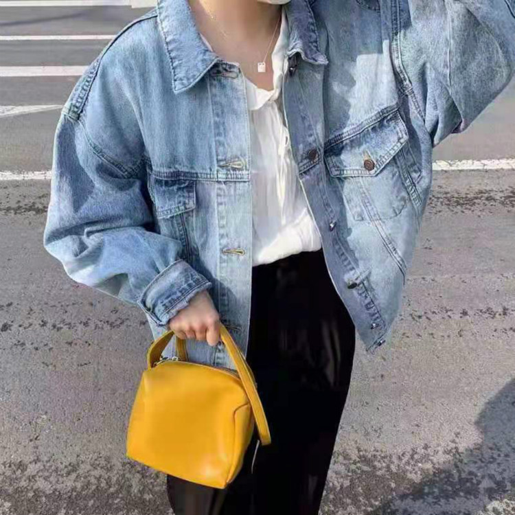 New Year's New Color Mustard Yellow Small Square Bag Crossbody Bag Korean Girl Casual Design Tofu Bag Women's Universal Style Women's Bag Brand New