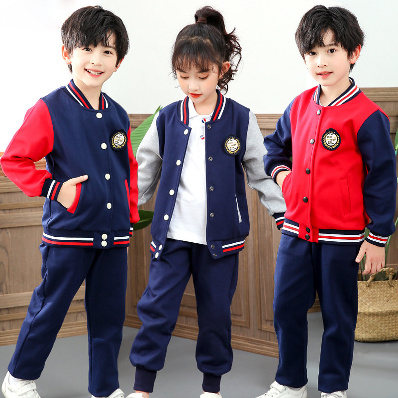 Kindergarten garden clothes Spring and autumn primary school school uniforms class clothes set Children's first, second and sixth grade British style three-piece set