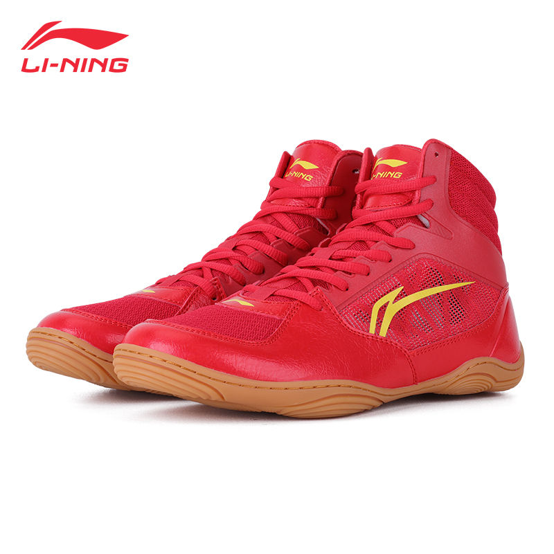 Li-Ning Wrestling Shoes for Men 2026 New Sports Fighting Training Shoes for Children and Adults Gym Competition Shoes