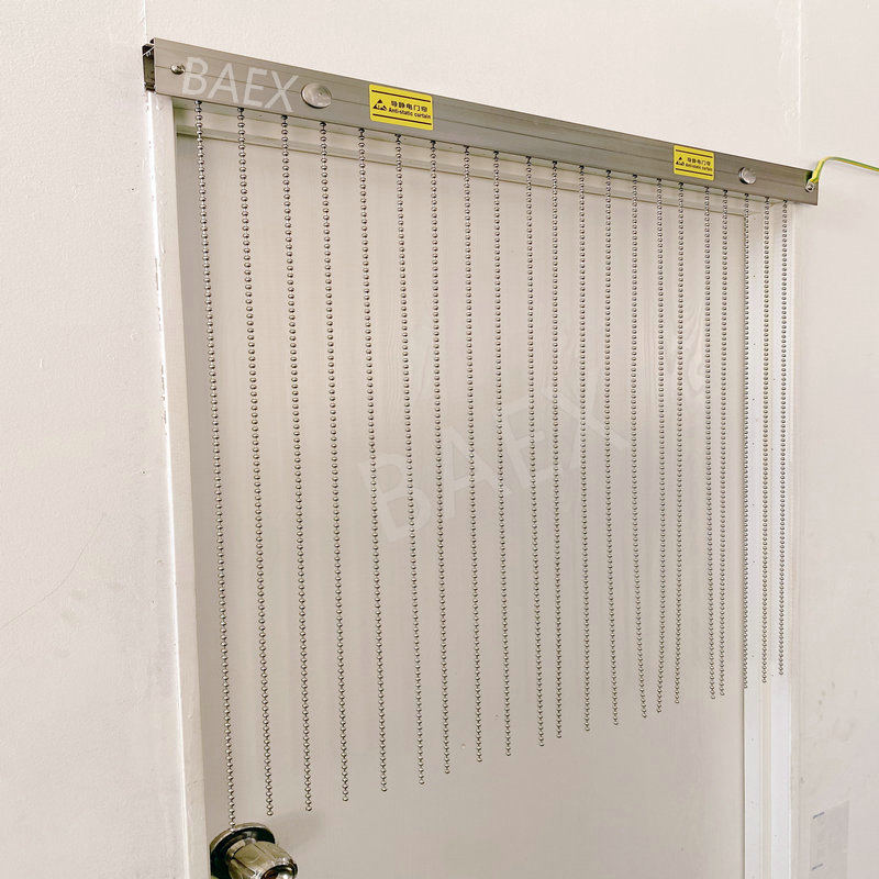 The race is anti-static guide electrostatic door curtain set to eliminate electrostatic curtain 304 stainless steel bead curtain process customization