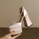 Thick heel waterproof platform high heels that are not tiring for your feet 2024 new style