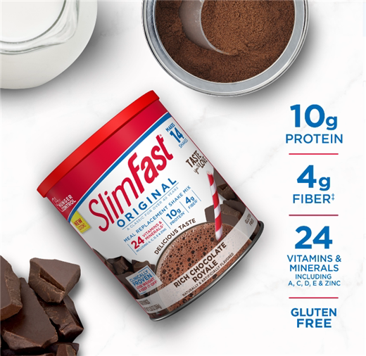 American SlimFast Original original meal Meal Milkshake Chocolate Vanilla Taste 364g