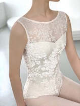 (In stock shipped in seconds) Korean sissone white velvet embroidered ballet dance practice uniform
