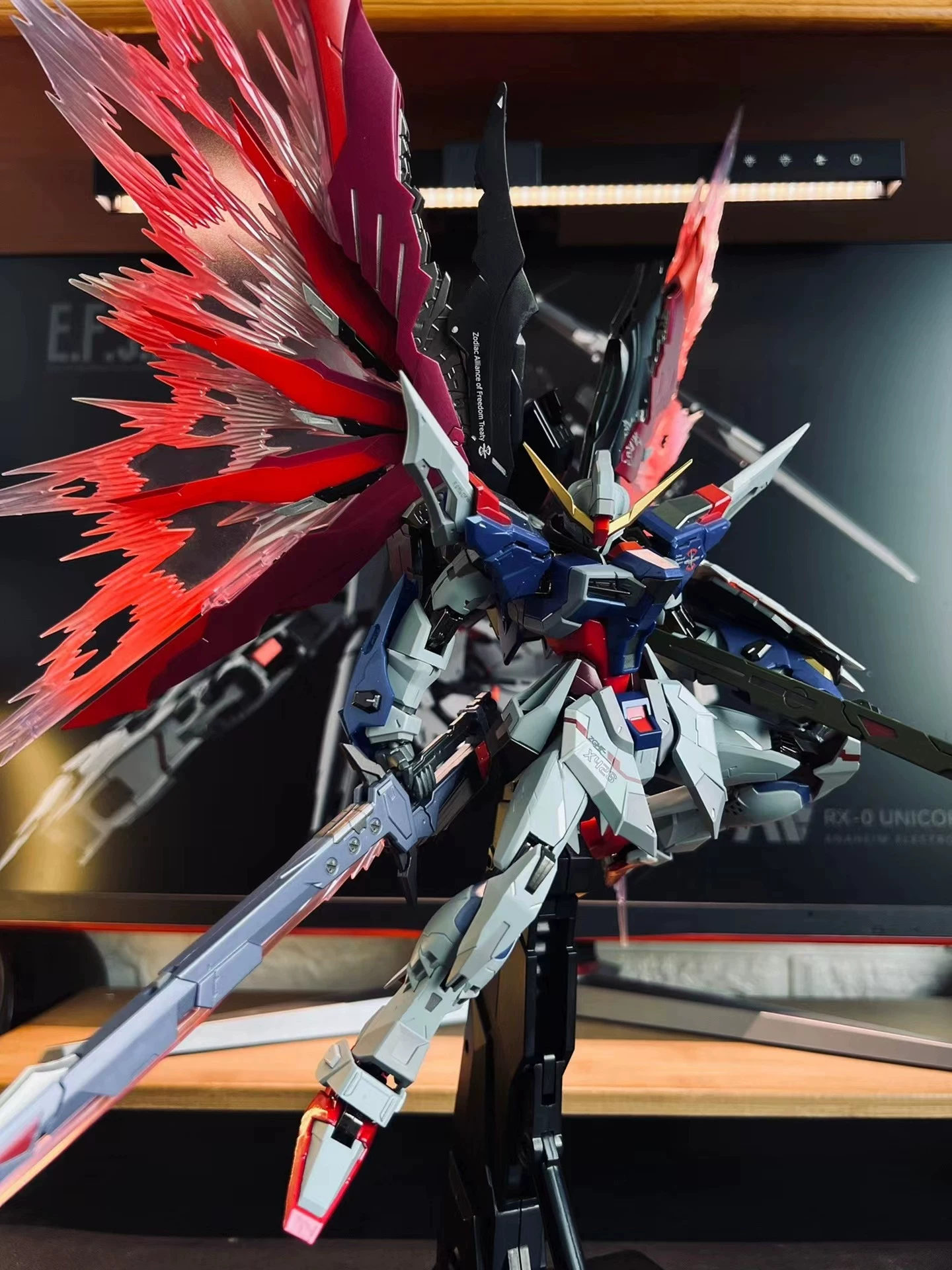 Гондам сборочная модель HG raid free мобильный воин летающий единорог красная ересь рука-нож MG игрушки