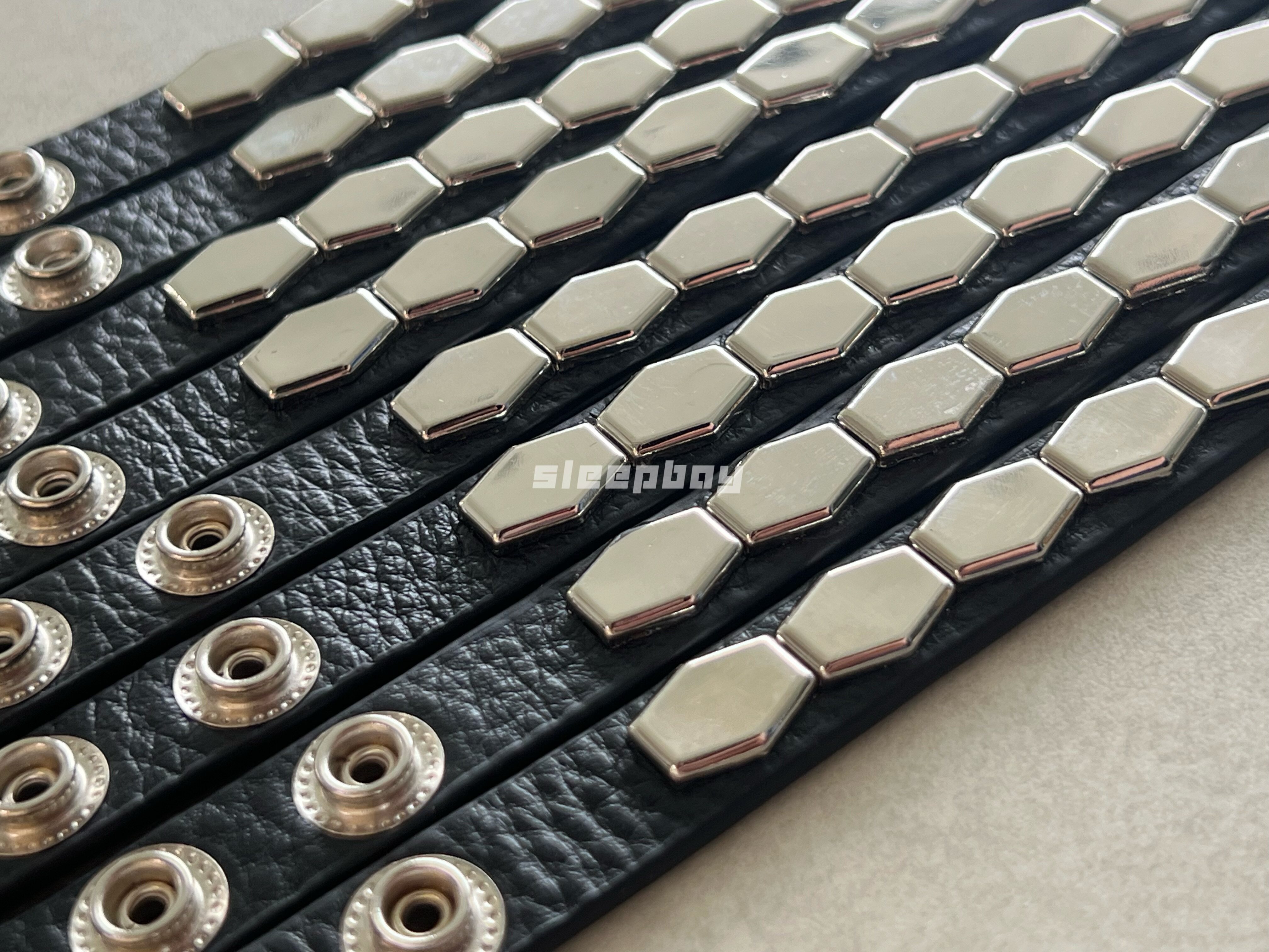 Undercover 06aw affa hexagonal rivet leather bracelet review