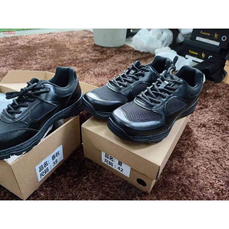 [Inventory Clearance] Men's and Women's Black Lace-Up Casual Shoes, Sneakers with Black Sole, Sweat-Absorbent, Breathable, Low-Top