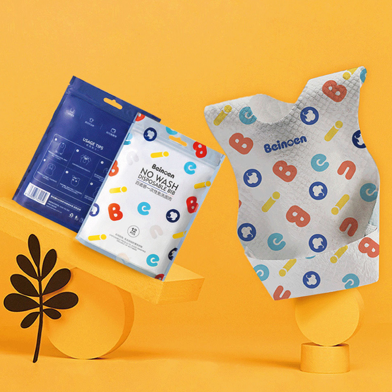 Benoun bib disposable wash-free baby baby meal supplementary food portable bib baby waterproof anti-dirty rice pocket