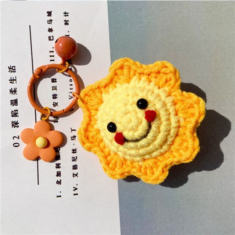 Gross Wire Key Buckle Little Guy Diy Handmade Bag Woven Bag Pendant Crochet Milk Cotton Good Persimmon Peanut