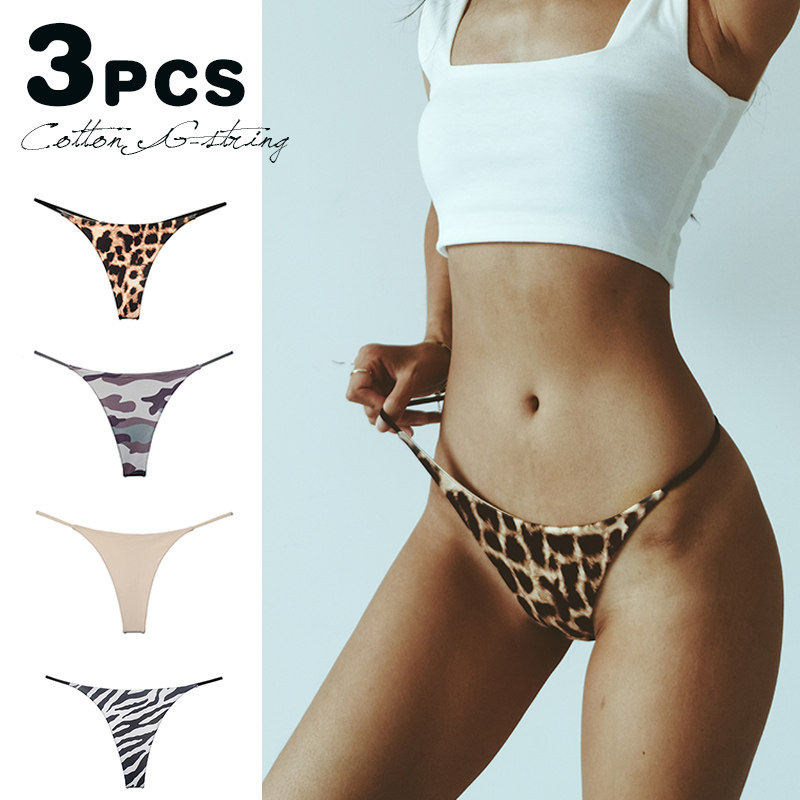 European and American wind high fork cotton breathable fitness movement Sexy Tiny underwear medium-high waist fine with no mark BAO WENT pants-Taobao