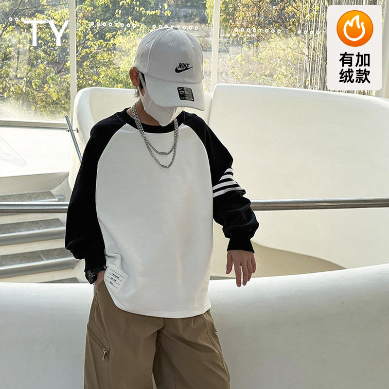 South Korea TY Tong Bottling Boomer Boy Long Sleeve T Shirt Autumn winter 2023 new children hit undershirt gush with clothes-Taobao