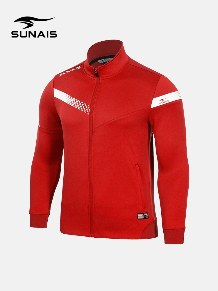 Schulelion Outdoor Upright Collar Jacket Knit Sport Running Jersey Men's Football Team Training Suit Teenagers Long Sleeve Jacket