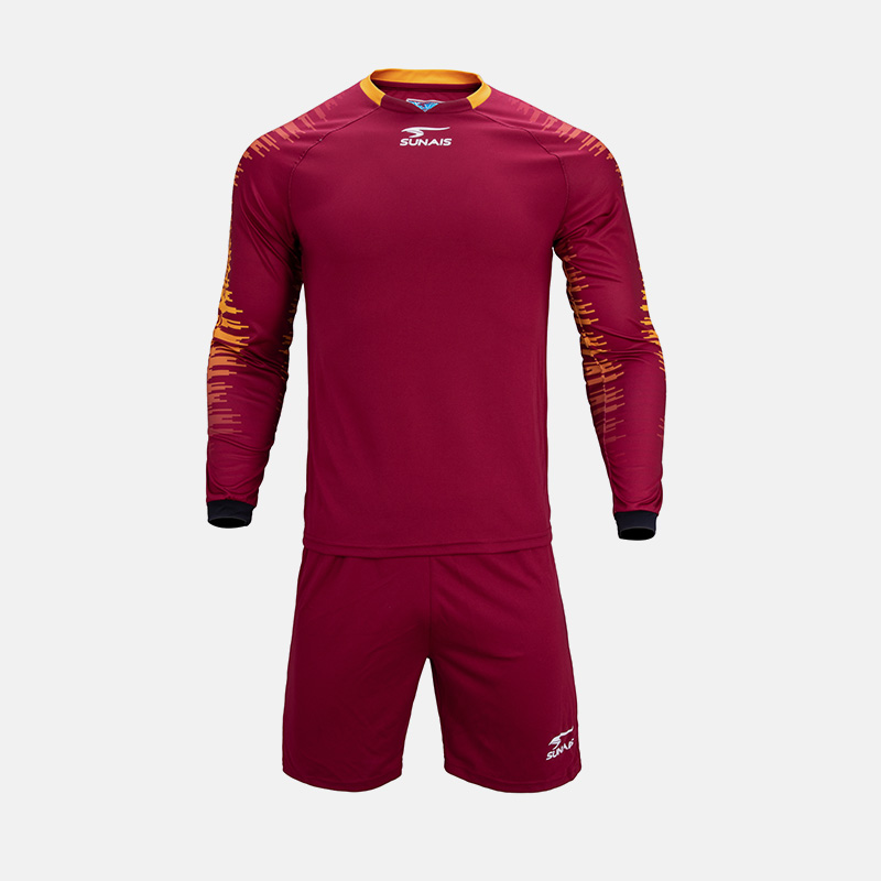 SUNAIS Shule Lions Outdoor Sports Football Goalkeeper Wear Long Sleeve Shorts Suit Men's Game Training Wear