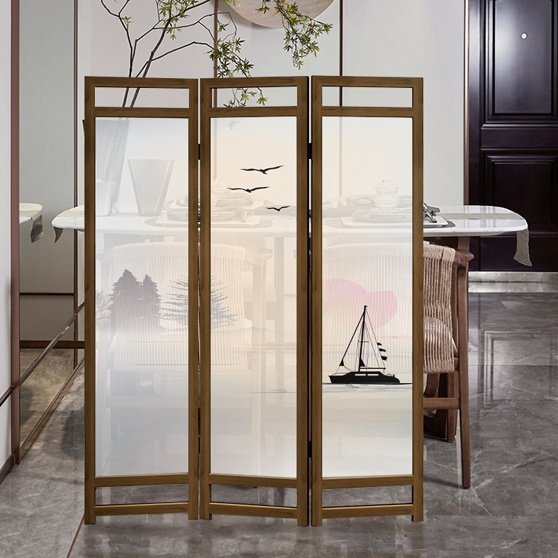 Screen Partition Living Room Solid Wood Chinese Style Customizable Size Picture Office Genguan Hotel Shelter Decoration Folding Screen