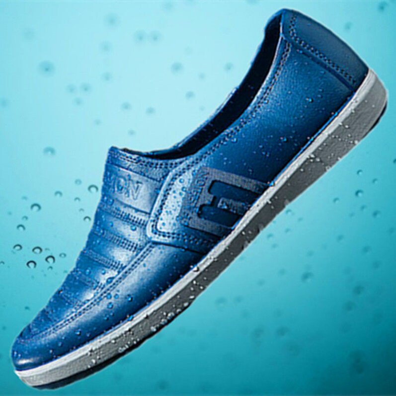 Rain Shoes Men Low Help Fashion Men's Water Boots Summer Short Barrel Labour Shoes Abrasion Resistant Anti-Slip Waterproof Shoes Kitchen Working Shoes