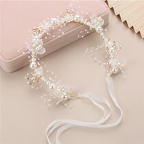 Toast with simple atmosphere bridal fairy qi 2021 new show and head decoration minimalist floral cyclosens hair stirrups